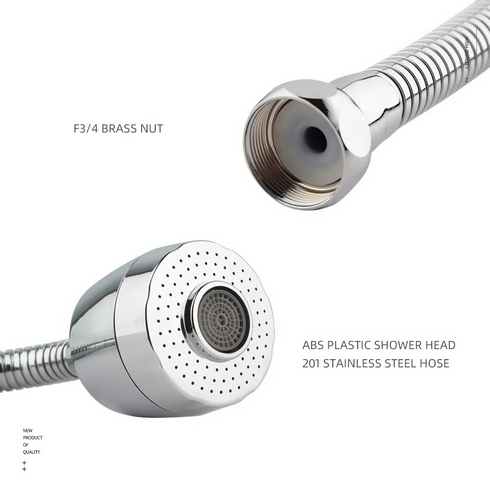 Splash Proof ABS Shower Head 360 Degree Rotation Aerator Extension Stainless Steel Kitchen Tap