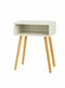 Counter Square Side Table - White Bedside Pedestal
