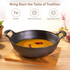 Nonstick Tradition Cast Iron Wok with Wooden Lid