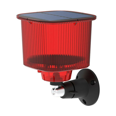 Solar Bird Repeller Flashing Light Animal Repellent Sound Light Alarm - Red