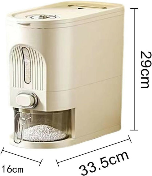 10KG Large Cereal Storage Container Pantry Dry Food Box with Measuring Cup