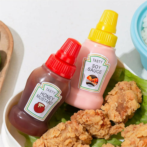 Mini Sauce Bottles for Lunch Box - 4 Pack
