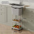 Kitchen Three-Layer Mobile Trash Can - Grey