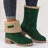 WOMENS WINTER ANKLE BOOTS FLAT GRIP SOLE FUR LINED SHOES