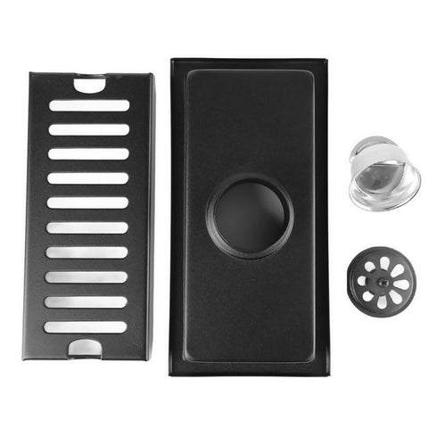 Black Linear Rectangular Floor Drain : 300x100mm