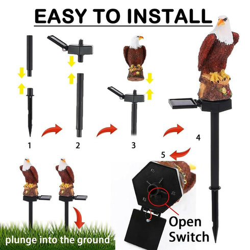 Garden Solar Lamp Polysilicon AAA Battery Owl Shape