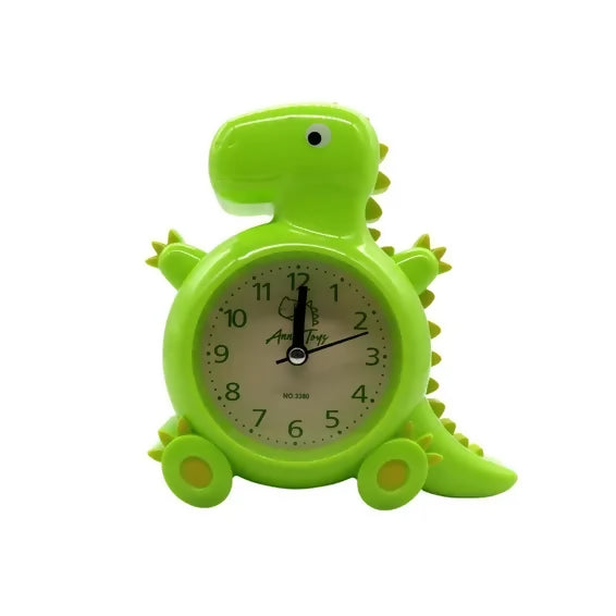 Kids Exquisite Dinosaur Quartz Analog Alarm Clock Green