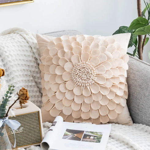 Petal Velvet Decorative Cushion Cover High Quality Pillow