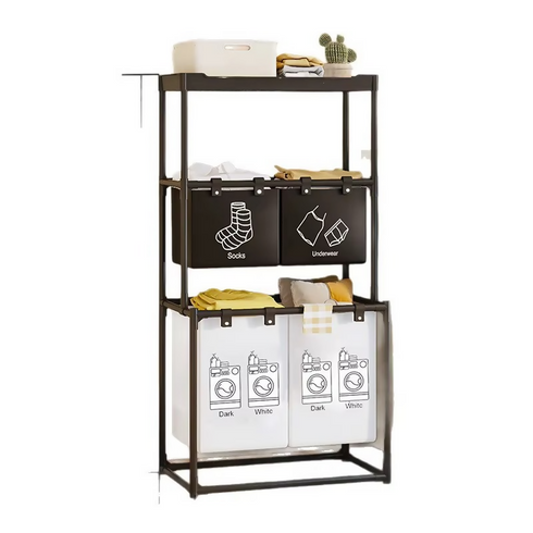 New Household Laundry Basket Cross-Border Dirty Clothes Storage Rack Balcony Hampers for Convenient Home