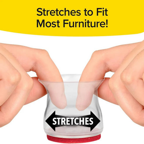 8 Pieces of Stretchable Universal-Fit Furniture Legs Slider & Floor Protectors