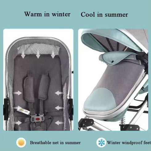 Baby Stroller 3 in 1 Newborn Baby Carriage