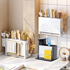 Stainless Steel Organiser With Soap Dispenser And Storage Compartment