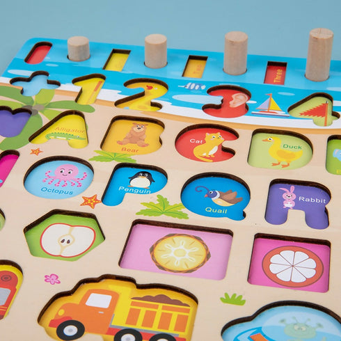 6 in 1 Toy Logarithmic Board Numbers & Maths Educational Toys (Multicolour)