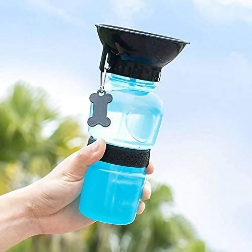 Dog Travel Water Bottle with Sipper Bowl