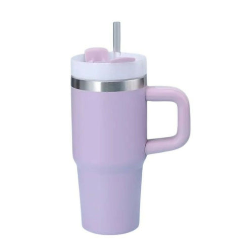 Tumbler with Handle and Straw