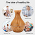 Ultrasonic Aroma Humidifier with Colour Changing LED - Light Brown