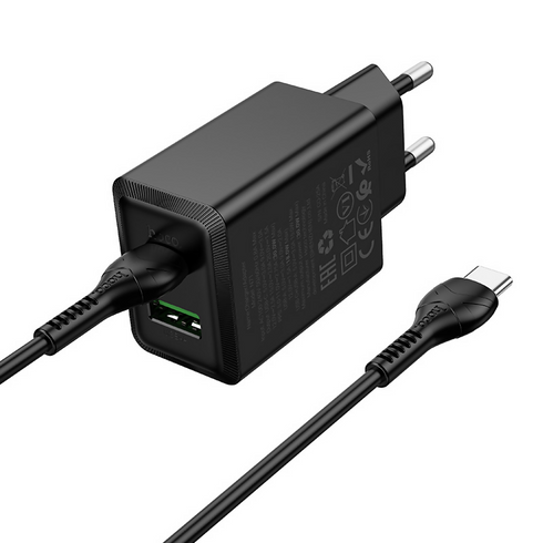 Hoco Charger GaN with USB-A Port and USB-C Port