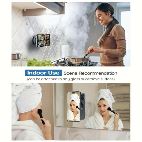 The New Upgraded 360° Rotating Magnetic Universal Phone Holder Features Vacuum And Magnetic Suction for a Stable Car Mount