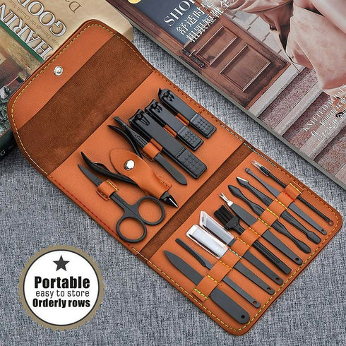 16 Piece Manicure Set with PU leather case