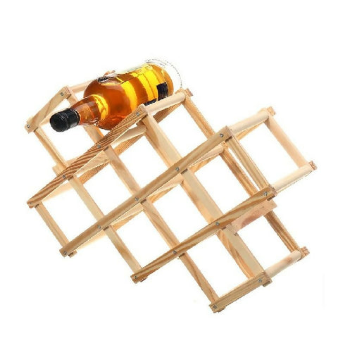 High Quality Wooden Folding Wine Rack