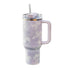 Double Wall Tie-dye 40oz Mug with Straw Vacuum