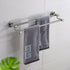 Stainless Steel Double Towel Bar Screw-in Wall Towel Holder Wall