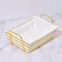 Stylish Rectangular Bread Serving Basket - White