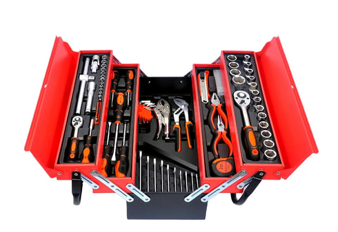 85Pc Portable Folding Auto Repair Toolbox Set