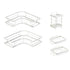 5 Piece Set Metal Triangle Corner Storage Rack For Bathroom Shower - White
