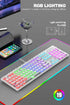 104-Key Mechanical RGB Wired Gaming Keyboard USB Interface Standard Transparent Keyboard.