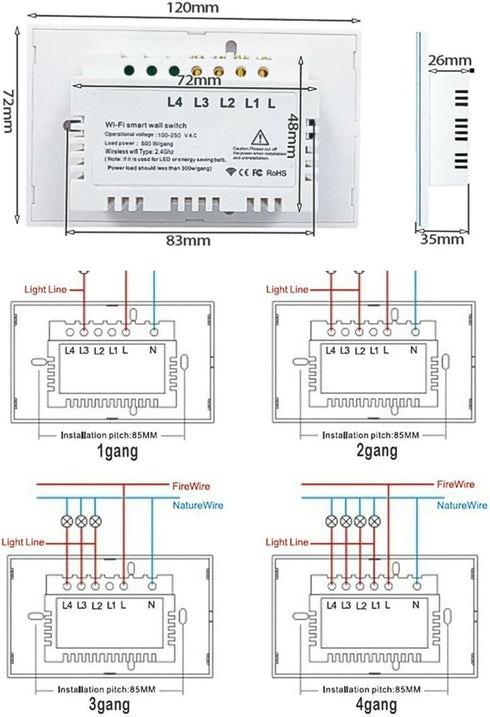 Smart touch light switch