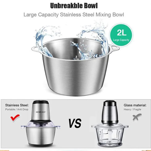 Stainless Steel Mini Meat Grinder Vegetable Chopper