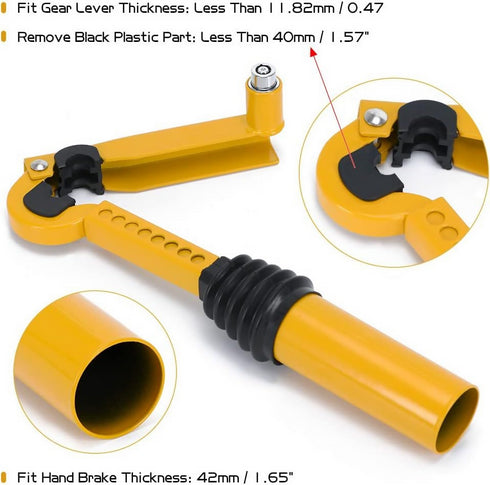 Universal Car Vehicle Anti-theft Steering Wheel Lock Handbrake Shift Lock