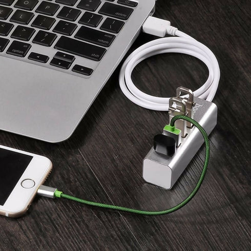 Hoco HB1 4-Port USB 2.0 Hub - High-Speed USB Splitter with 80cm Cable