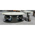 Oval Marble Top Coffee Table with 2 Ball Base Design And Side Table