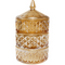 Candy jar with lid, amber glass