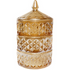 Candy jar with lid, amber glass