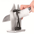 Vertical Knife Sharpening Tool with Stand, Stainless Steel, Silver