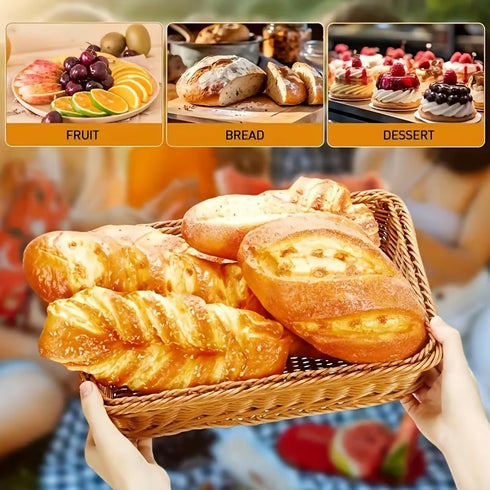 Durable and Elegant Retro-Style Plastic Bread Basket