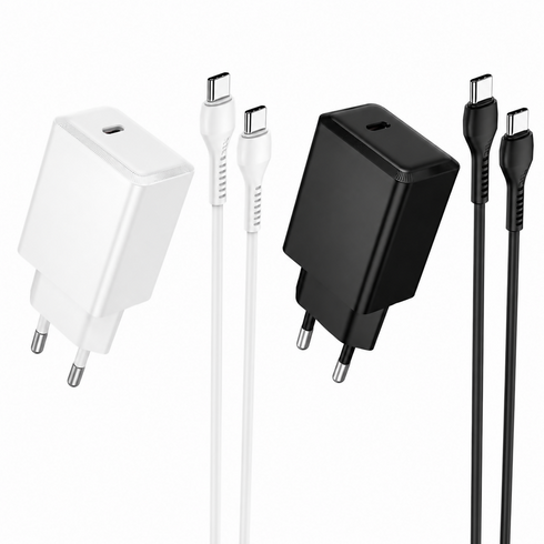 N70 Nuevo single port PD30W charger set(C to iP)(EU)