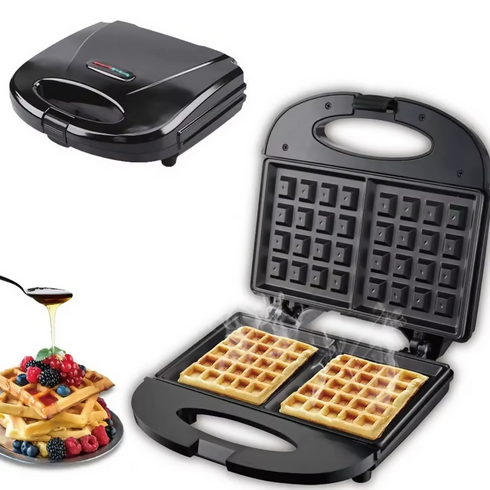 2-in-1 Waffle Maker Plug Sandwich Maker Grill Breakfast Maker