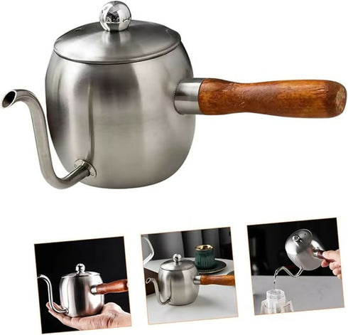 Coffee Pot with Wooden Handle