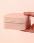 Mini Jewellery Box With Zipper Closure - Pink