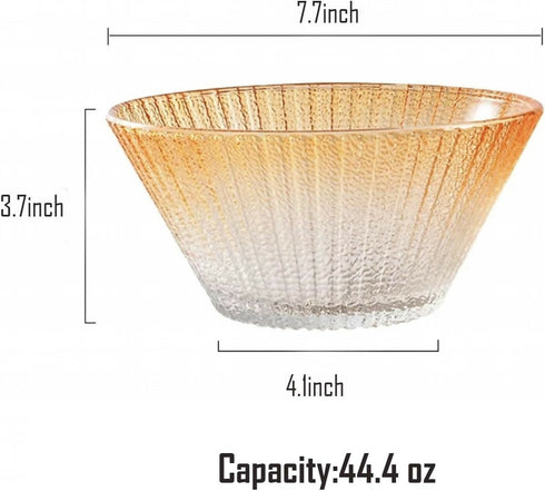 Glass Salad Bowls Bucket Bowl Set of 2 Mixing Bowls Serving Bowls for Kitchen Prep Fruit Thick and Durable (Color : Green)