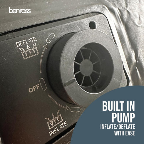 High Raised Airbed, Inflatable Single Air Mattress with Built-In Electric Pump