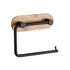 Self-Adhesive Bamboo and Metal Toilet Paper Holder