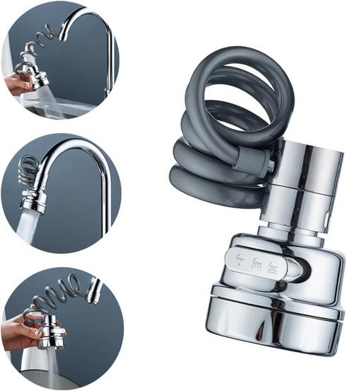 Faucet Sprayer Attachment with Stretchable Hose.