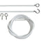 Curtain Wire Set with Rods and Hooks, White, 5 Meter