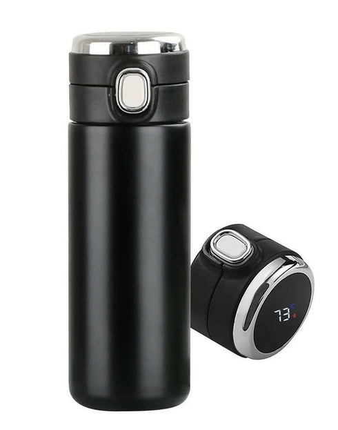 420ml Stainless Steel Peas Vacuum Cup Flask With LED Display - Black