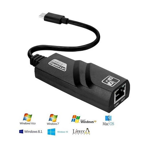 USB Type-C 3.0 To RJ45 Ethernet Adapter